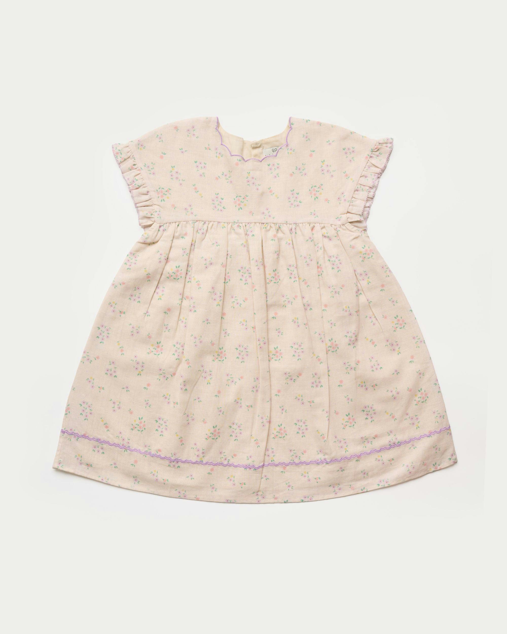 Lila Dress - Painted Bouquet print