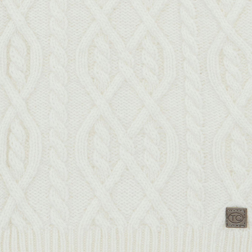 TARTINE ET CHOCOLAT HIGH-NECK WOOL SWEATER - NACRE