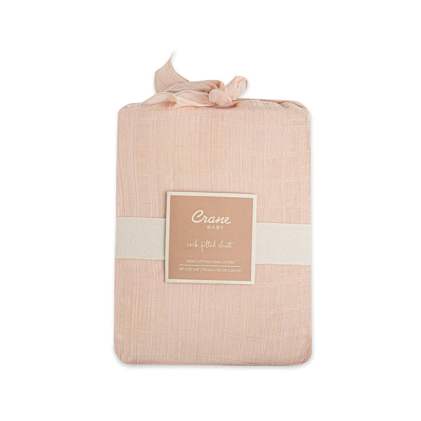 Kaleidoscope Desert Pink Cotton Fitted Crib Sheet