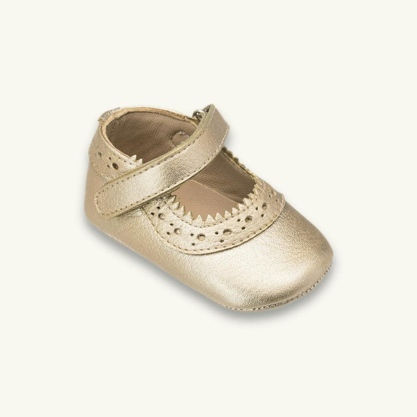 Mellie Baby Mary Jane | Gold Leather