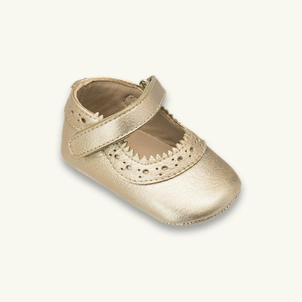 Mellie Baby Mary Jane | Gold Leather