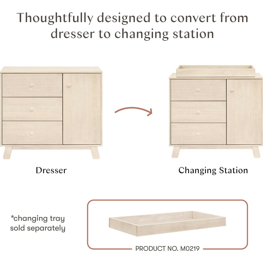 Hudson Modern 3-Drawer Compact Dresser (40")