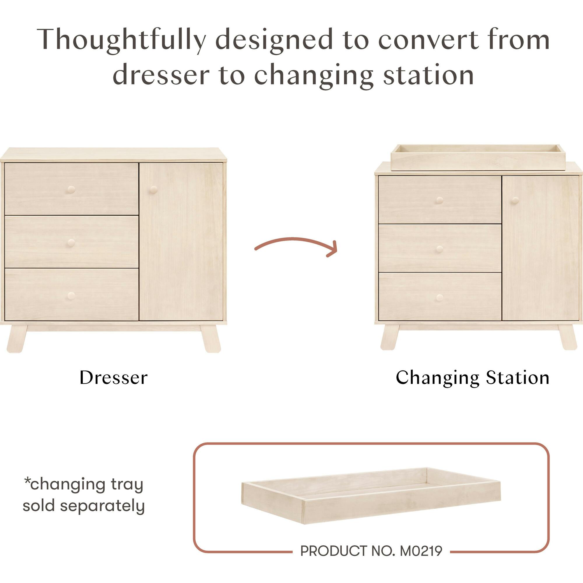 Hudson Modern 3-Drawer Compact Dresser (40
