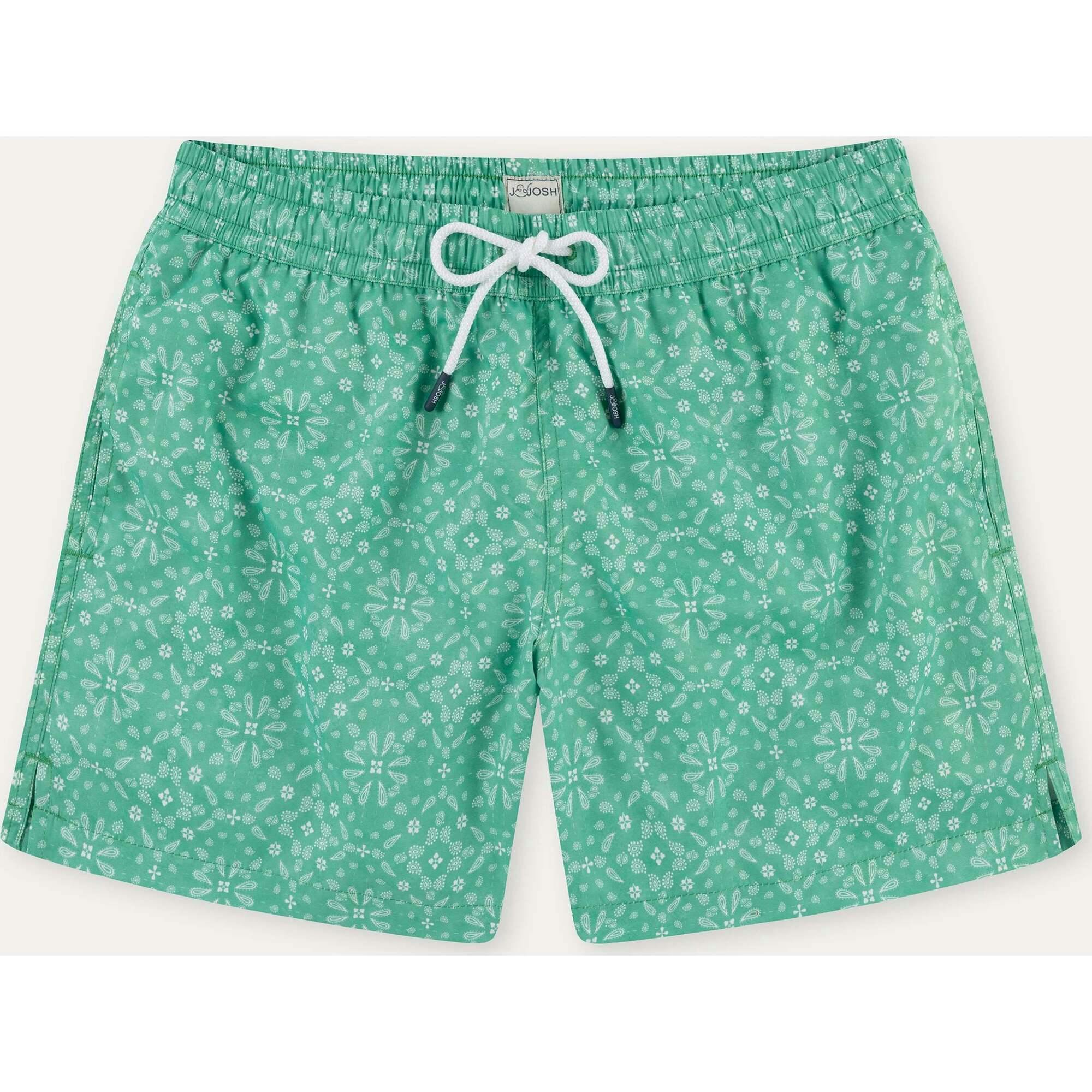 Sky Blue Bandana Men's Swim Shorts