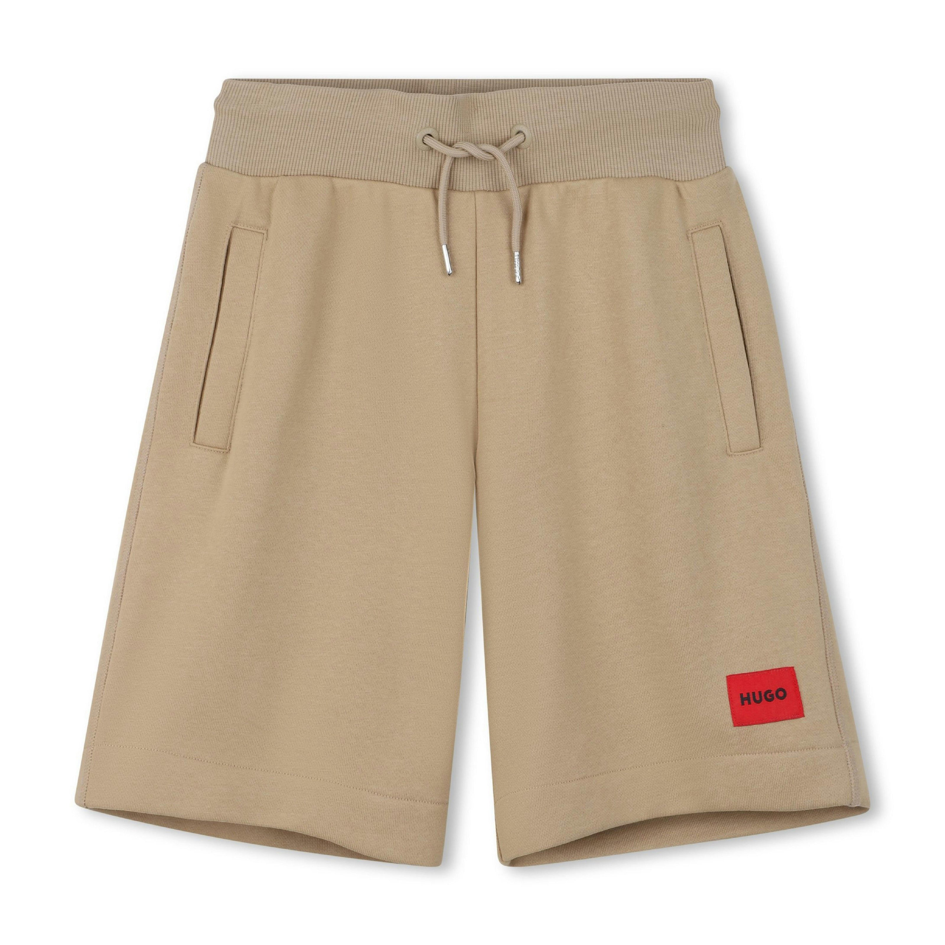 Boys Beige Logo Shorts