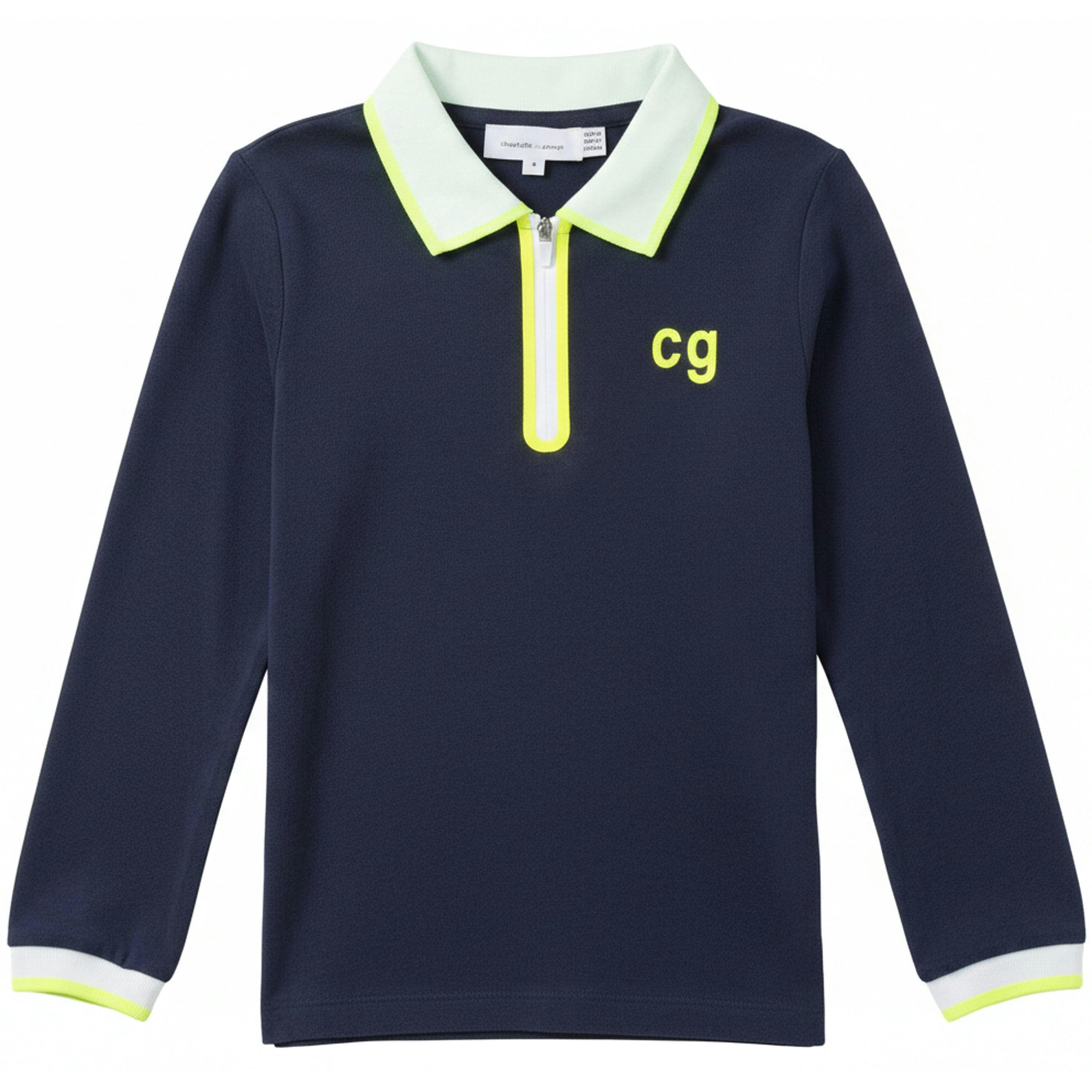Contrast Trim Polo Top