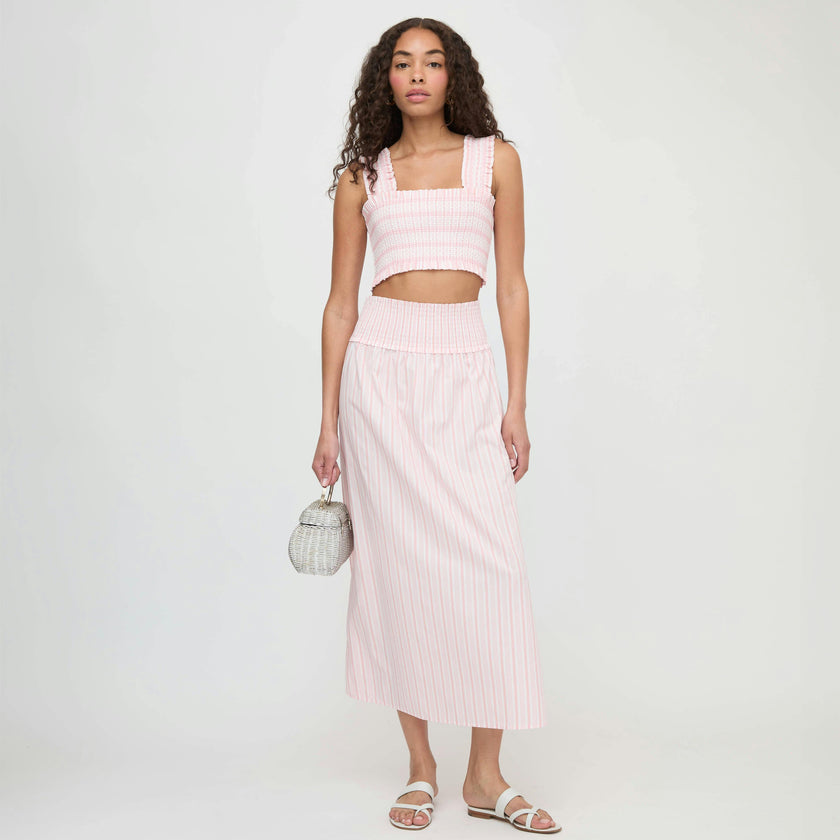 The Azalea Nap Top - Pink Variegated Stripe