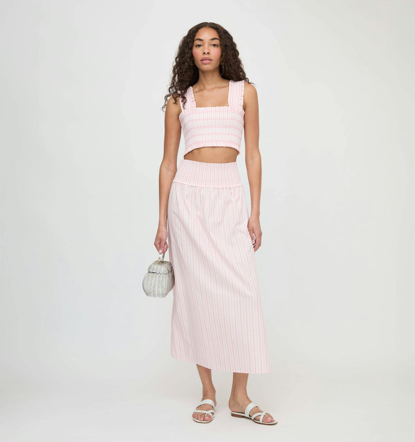 The Delphine Nap Skirt - Pink Variegated Stripe