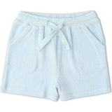 Organic Terry Tee & Shorts Set - Light Blue