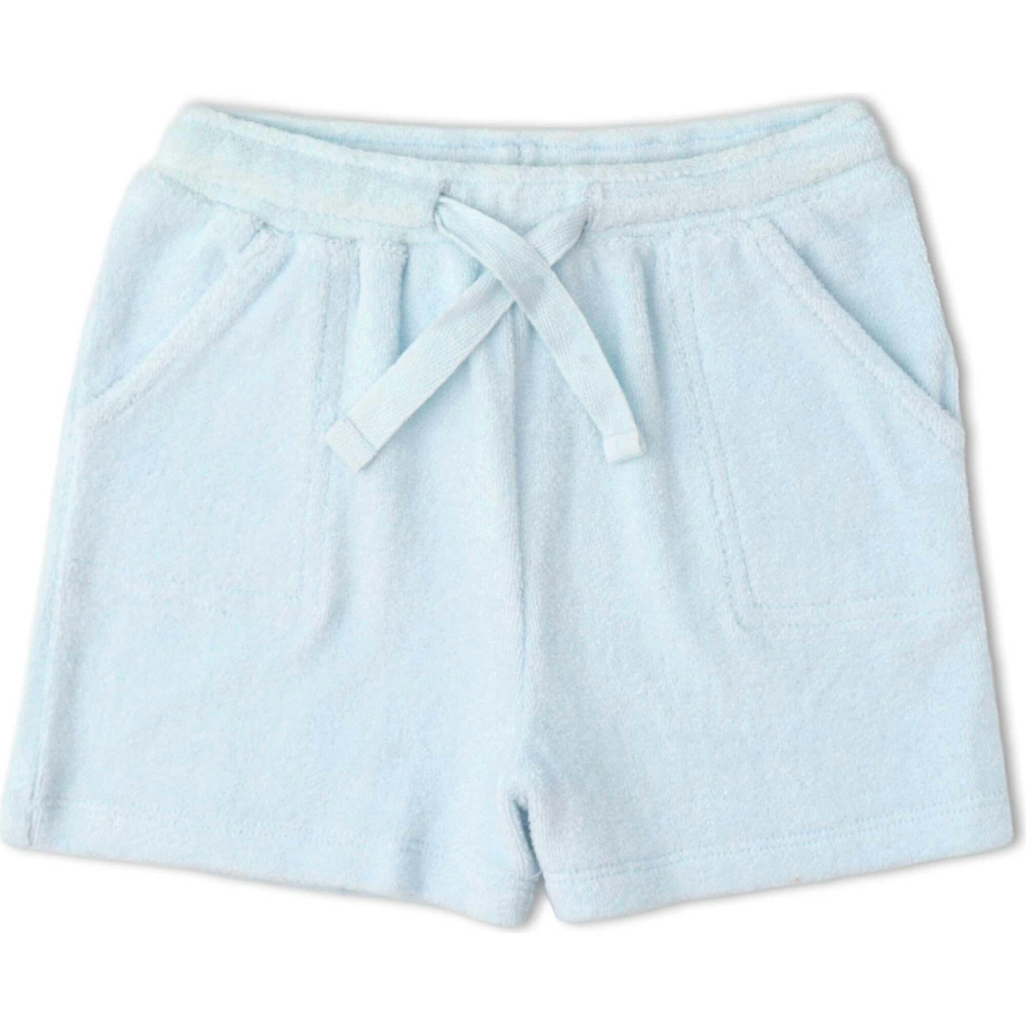 Organic Terry Tee & Shorts Set - Light Blue
