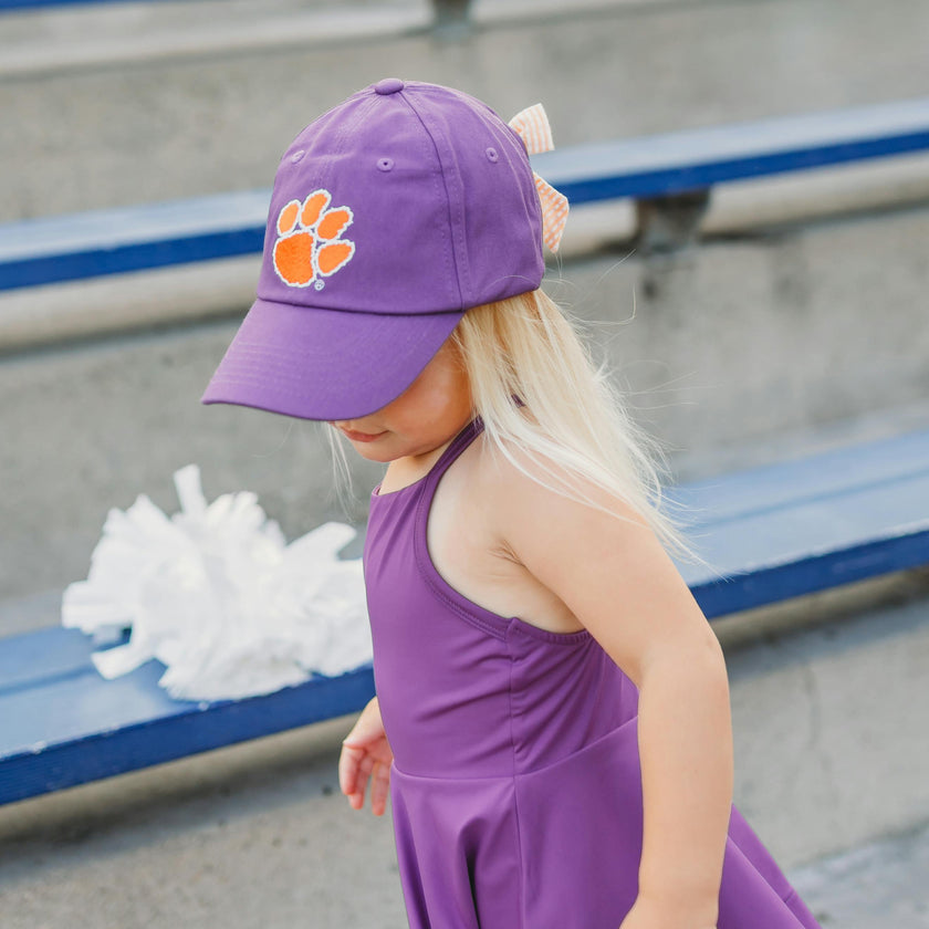 Officially Licensed Clemson Tigers Bow Baseball Hat (Baby/Toddler)