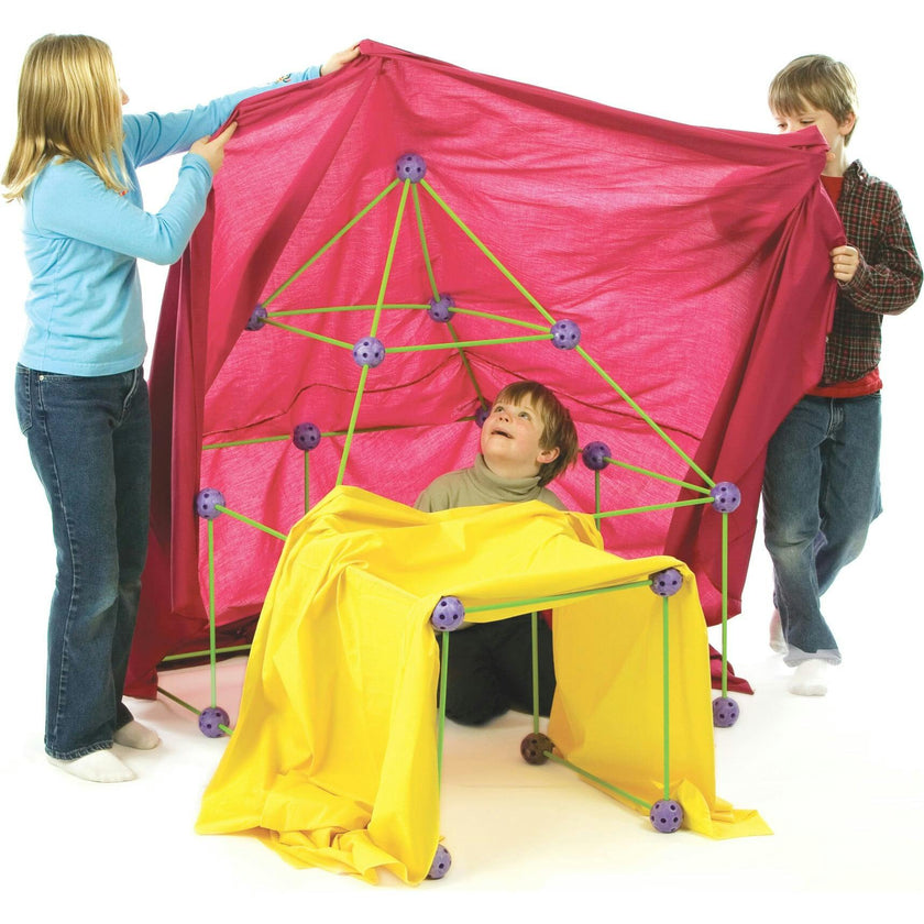 Crazy Forts! 69 Piece Buildable Indoor/Outdoor Play Fort Playset
