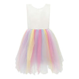 White Unicorn Rainbow Dress