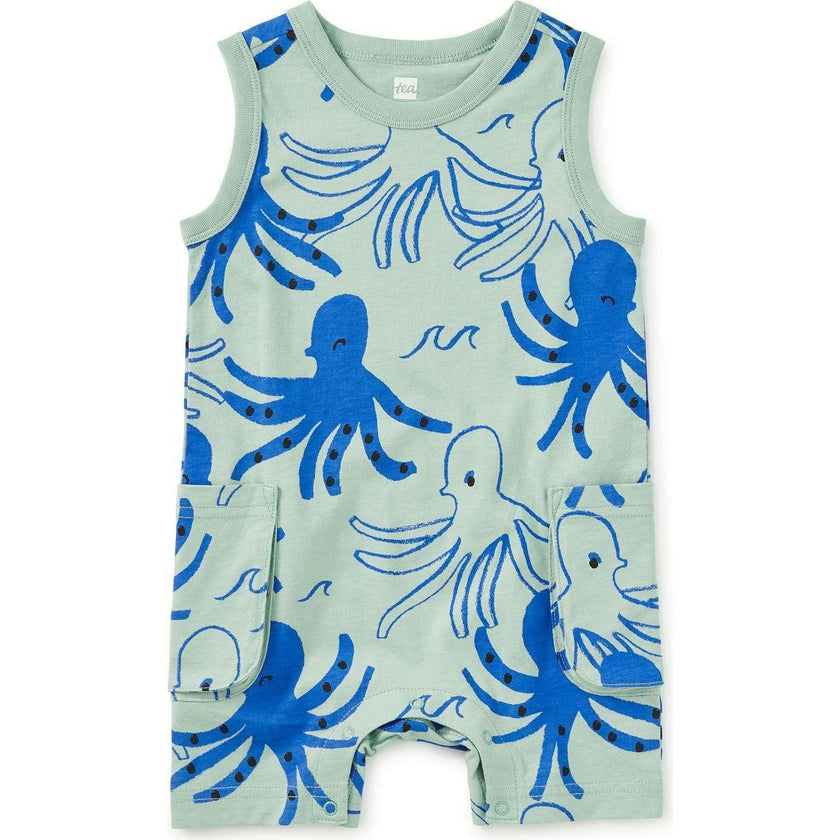 Sleeveless Baby Romper, Green