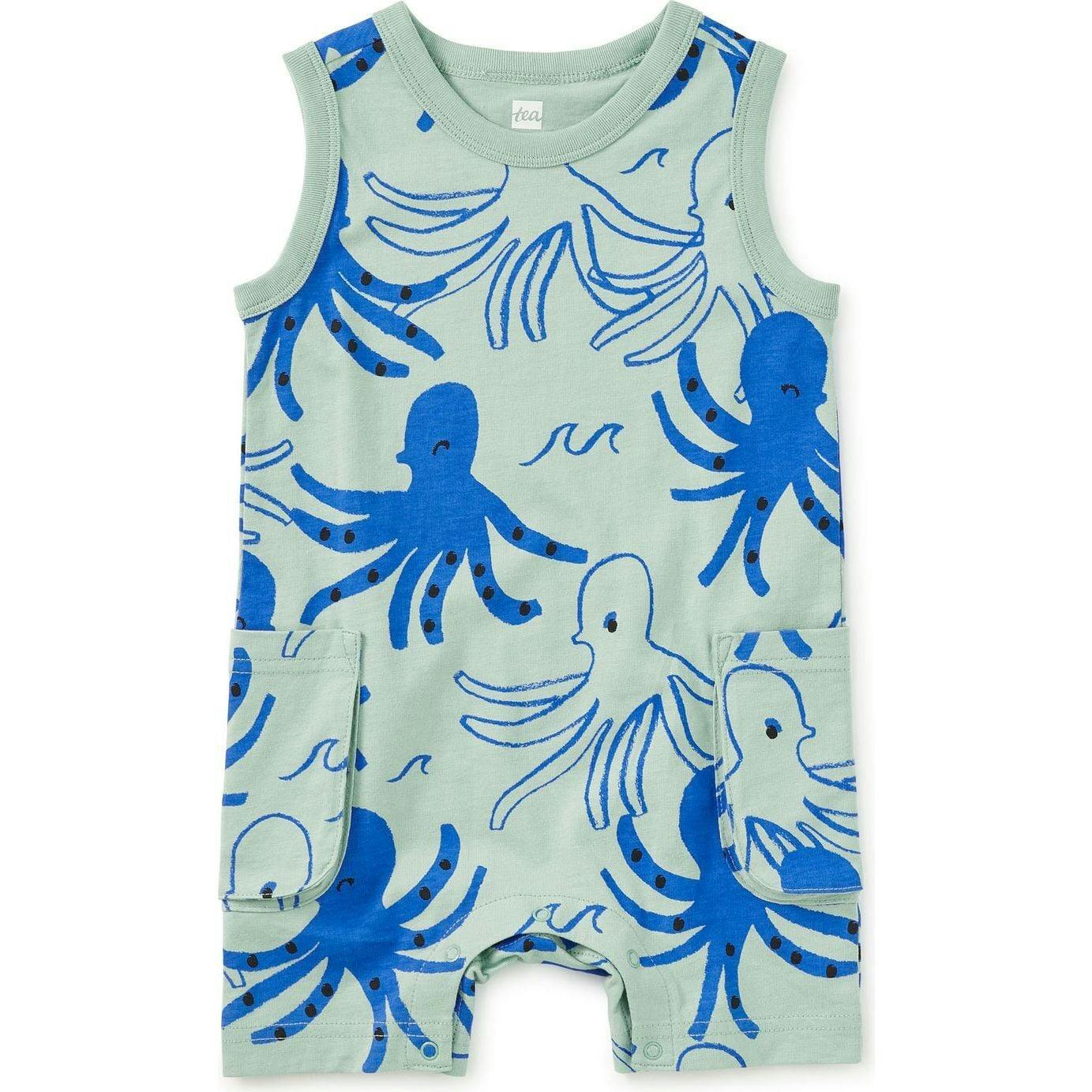 Sleeveless Baby Romper, Green
