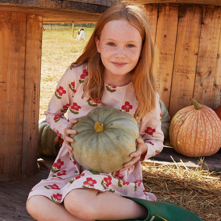 Recycled Jersey Flowers Kid Dress