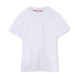 White Short Sleeve T-shirt Con Logo