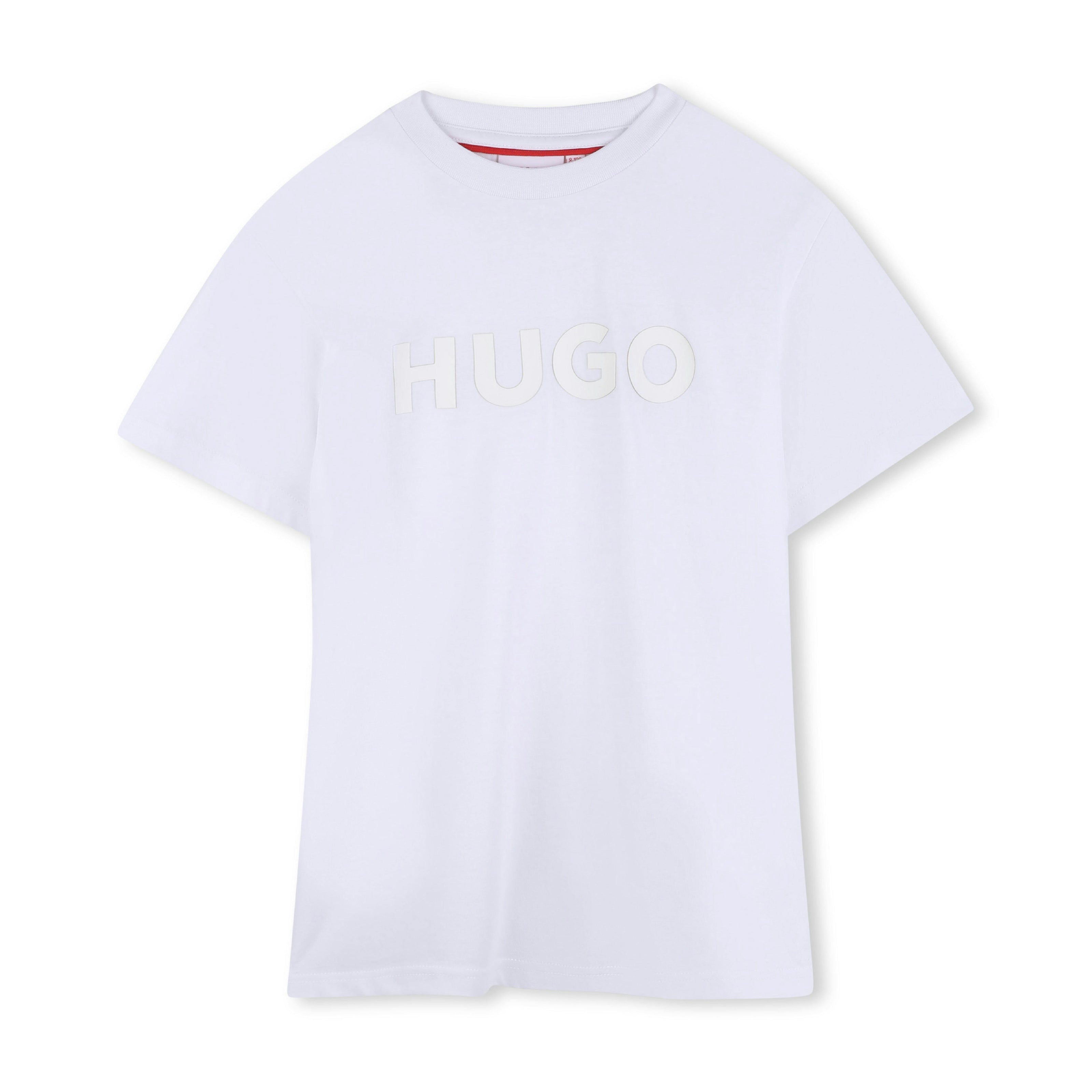White Short Sleeve T-shirt Con Logo