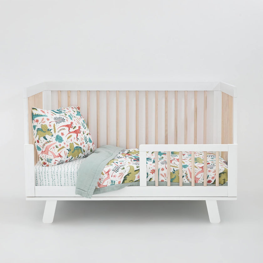 Cotton Muslin Toddler Bedding 3 Piece Set - Boho Dino