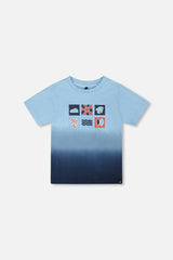 Organic Cotton Short Sleeve T-Shirt Blue Gradient