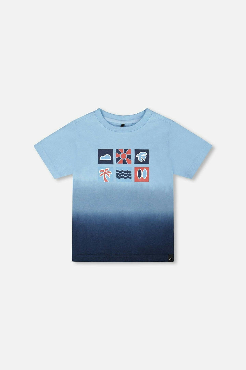 Organic Cotton Short Sleeve T-Shirt Blue Gradient