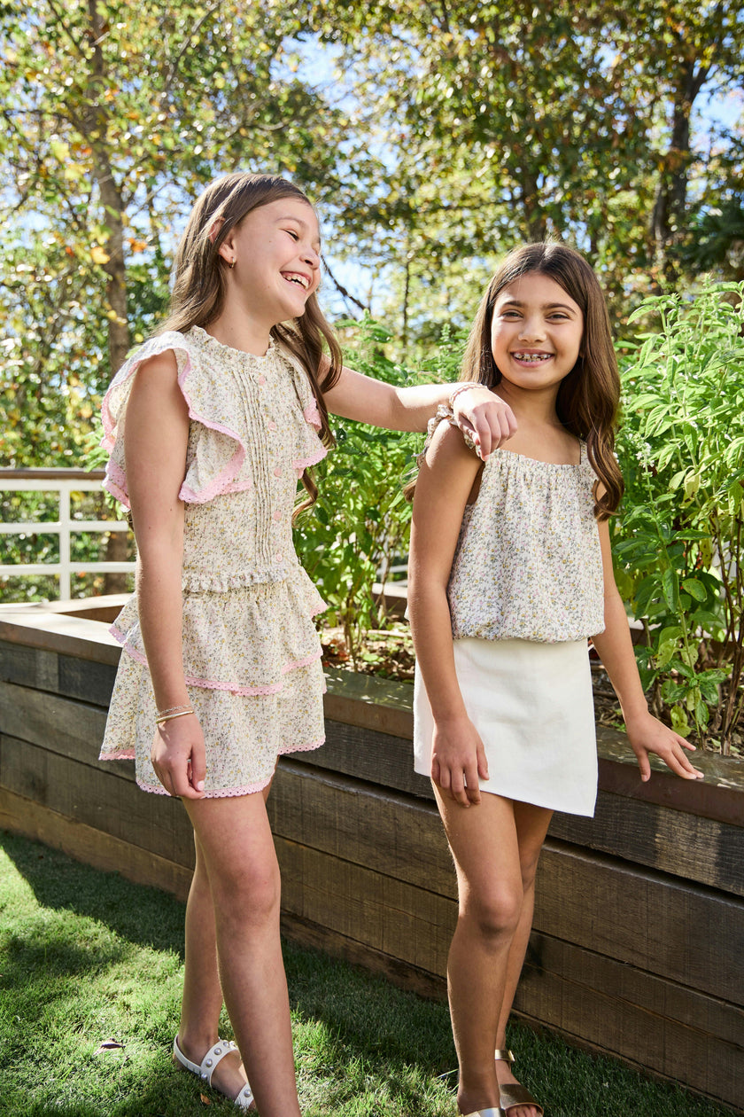 Posie Top Cream Ditsy