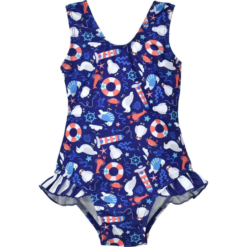 UPF 50+ Delaney Hip Ruffle Swimsuit