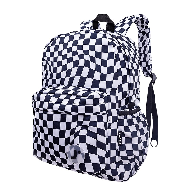 Oz Daypack Backpack with 22oz Flowee Water Bottle in Wavy Checkers