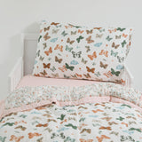 Cotton Muslin Toddler Bedding 3 Piece Set - Butterflies 2
