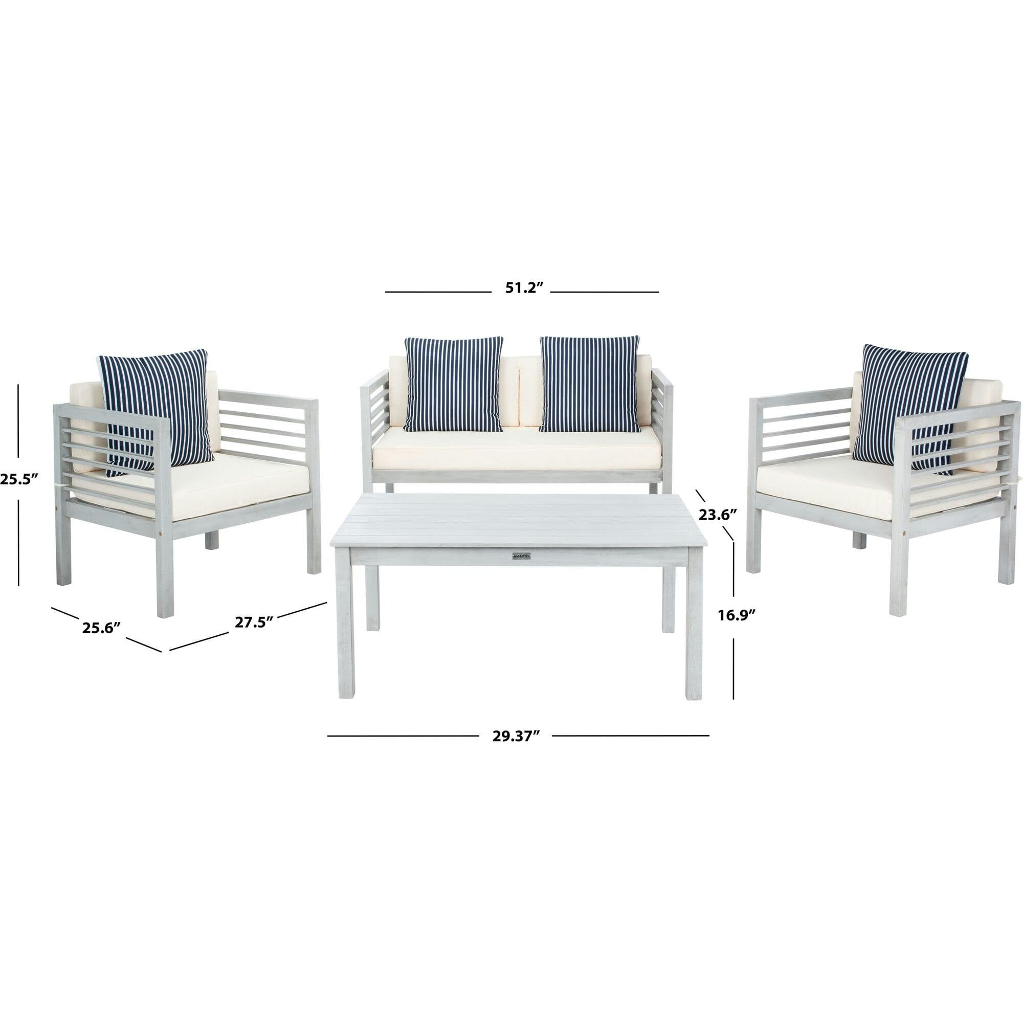 Alda Eucalyptus 4-Piece Outdoor Set