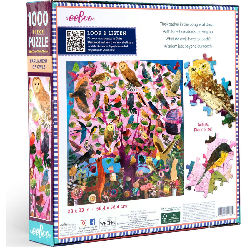 Piece&Love: Parliament of Owls - 1000 pc Puzzle