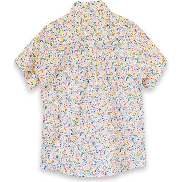 Boys Collar Shirt | Yellow Petal Confetti