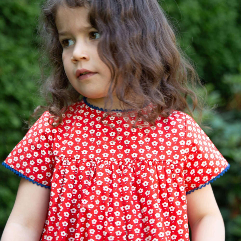 Toddler Amy dress with Lace trim