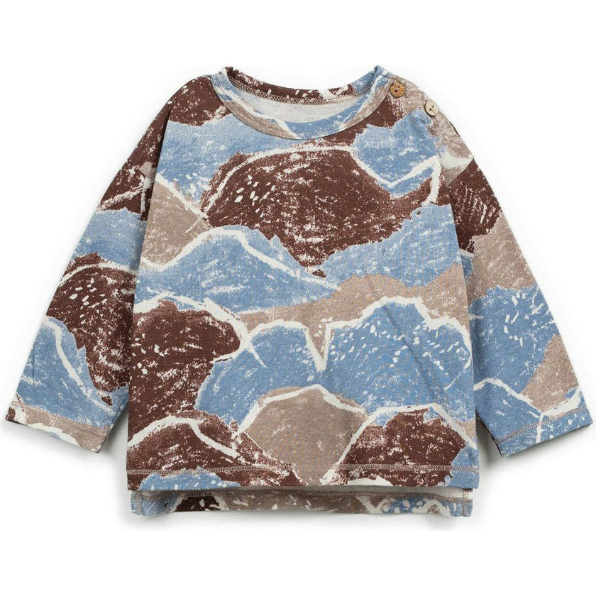 Mountain Print Long Sleeve T-Shirt