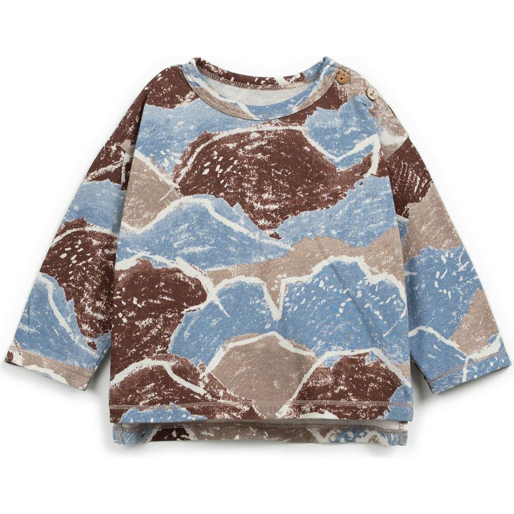Mountain Print Long Sleeve T-Shirt