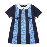 Floral Print Knit Colorblock Dress