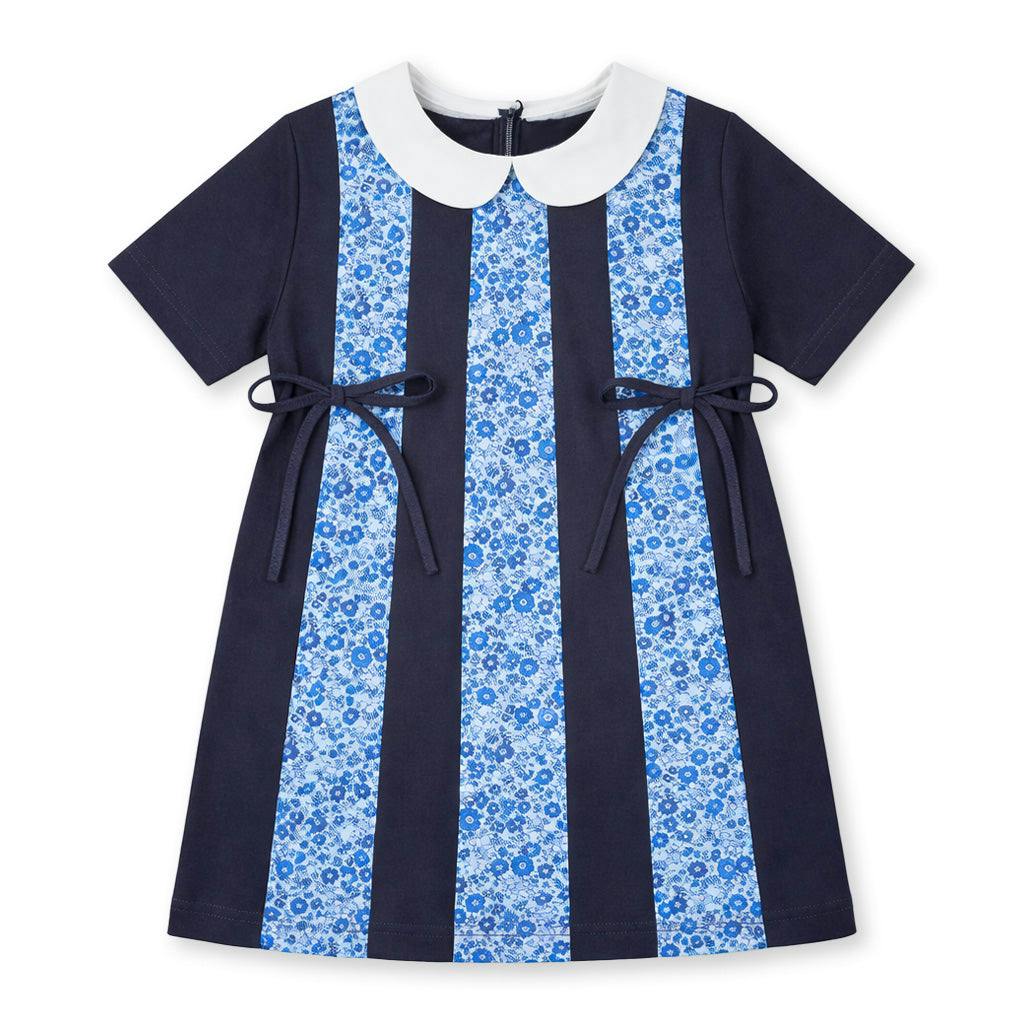 Floral Print Knit Colorblock Dress