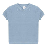 Knit Textured Short Sleeve Sweater