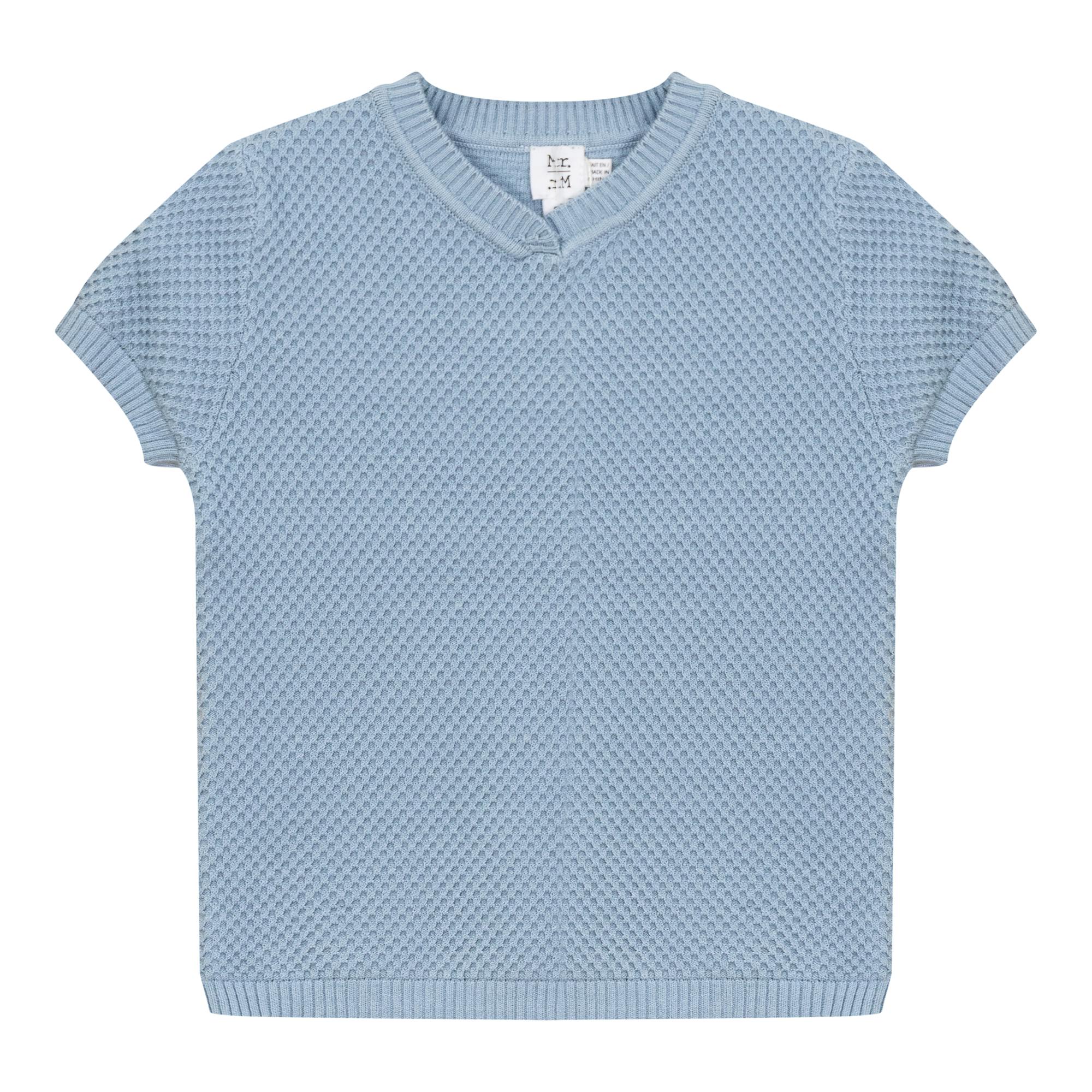 Knit Textured Short Sleeve Sweater