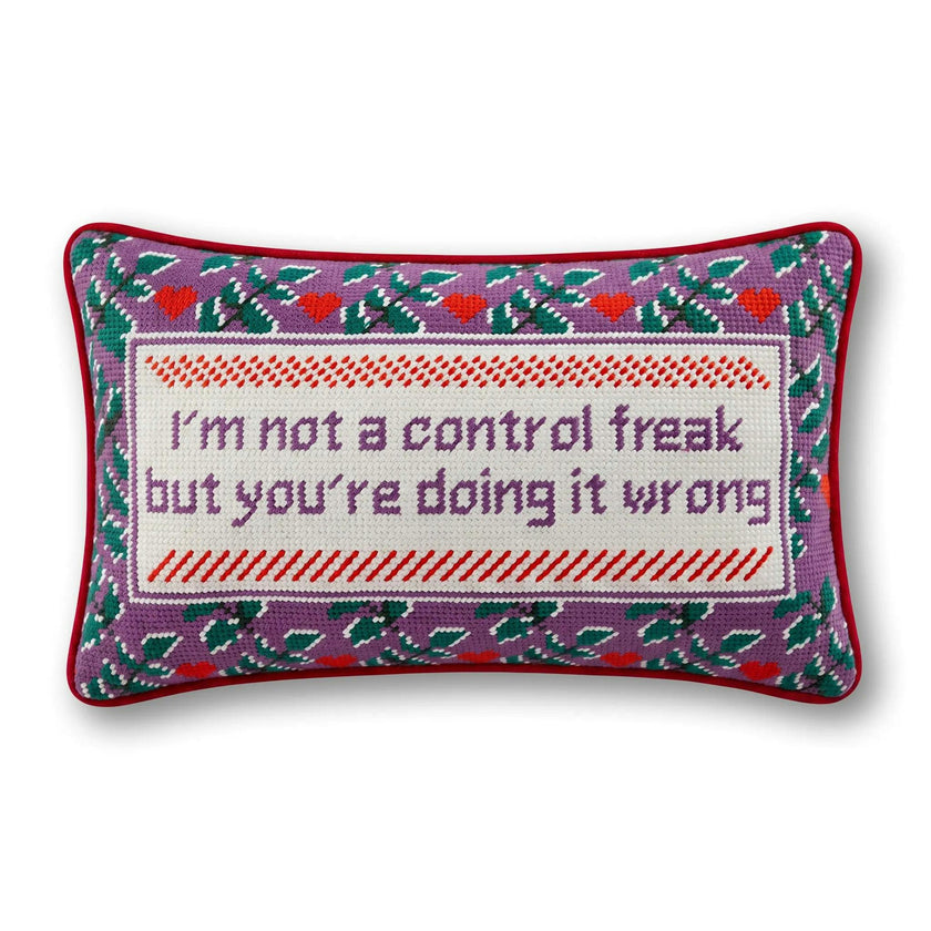 Control Freak Needlepoint Pillow