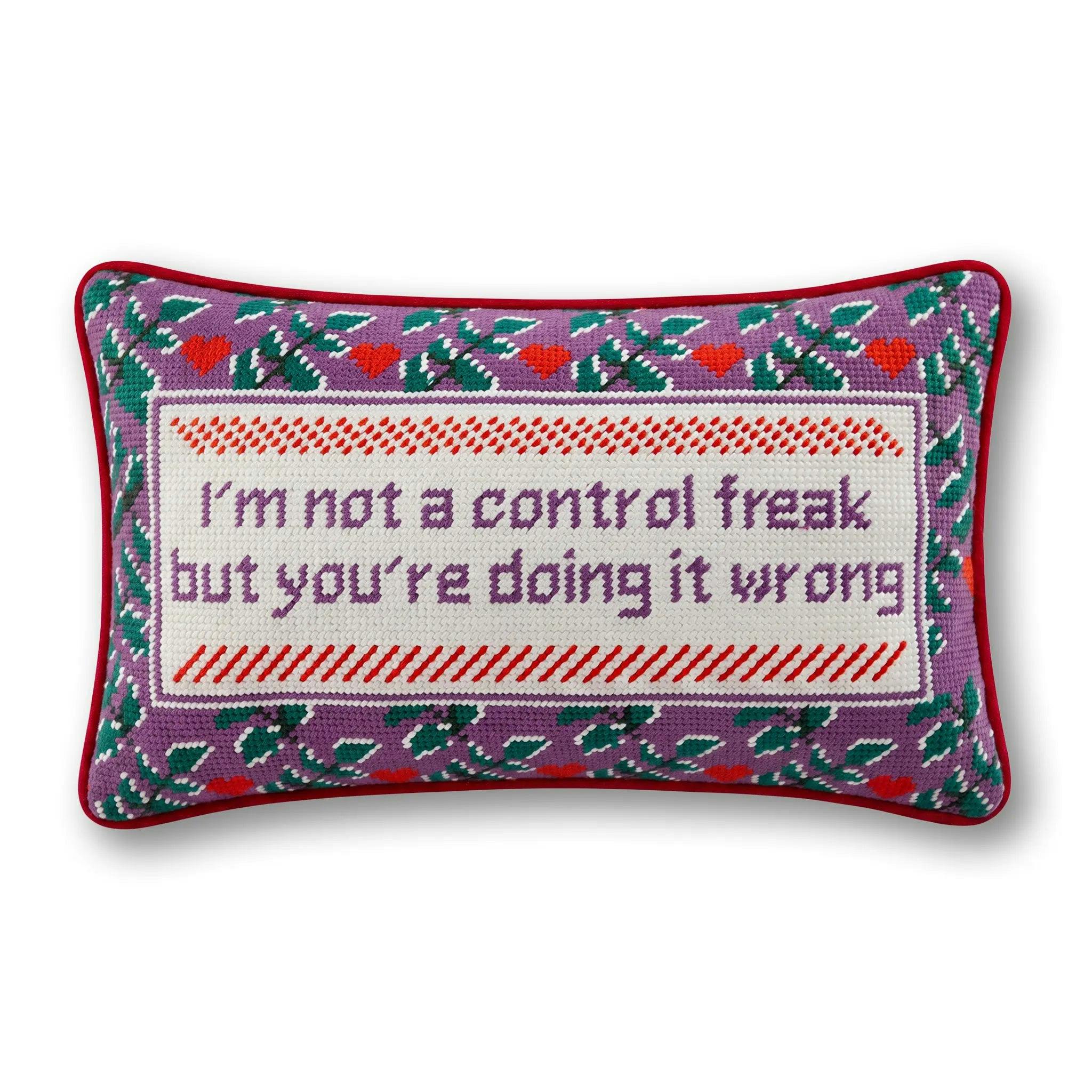 Control Freak Needlepoint Pillow
