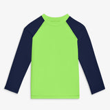 Kids Long Sleeve Baseball Rash Guard, Blue