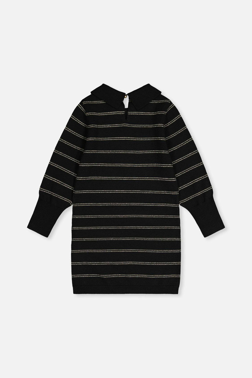 Knitted Dress Black And Gold