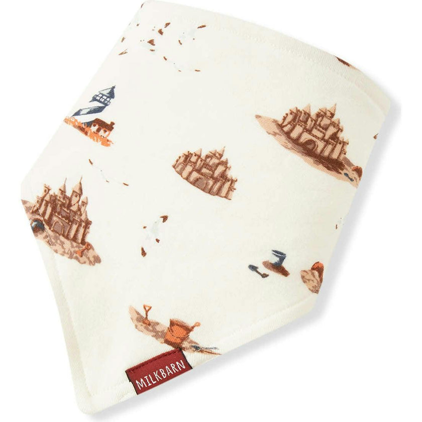 Sandcastle Organic Cotton Three-Layer Kerchief Bib