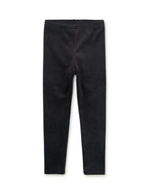 Velour Leggings, Jet Black