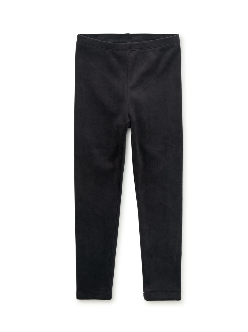 Velour Leggings, Jet Black
