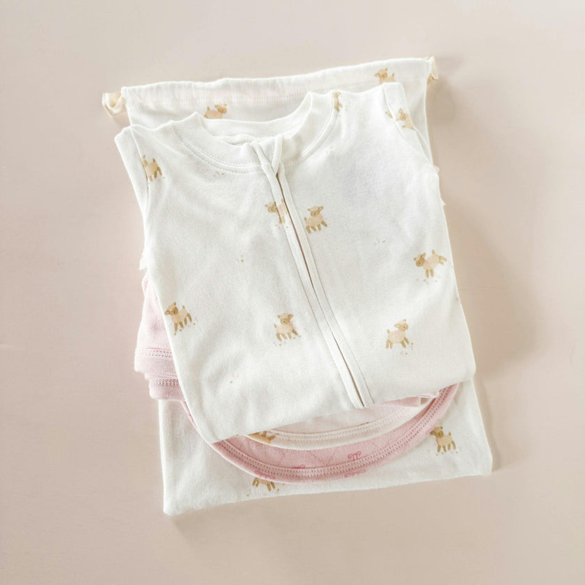 Layette Gift Set - Lamb and Bow