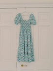 Nicky Hilton x La Coqueta Blue Bow Floral London Women Long Dress