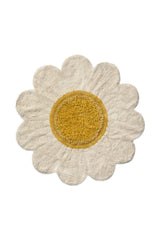 Washable Rug White Daisy