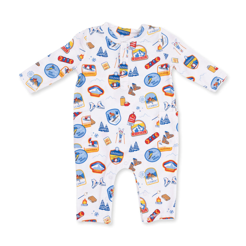 Vintage Ski Patches - Uni Romper
